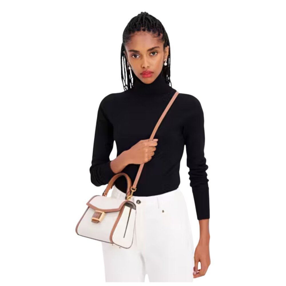 Like new! Kate Spade Colorblocked Small Top Handle Bag in Halo White - Picture 2 of 12
